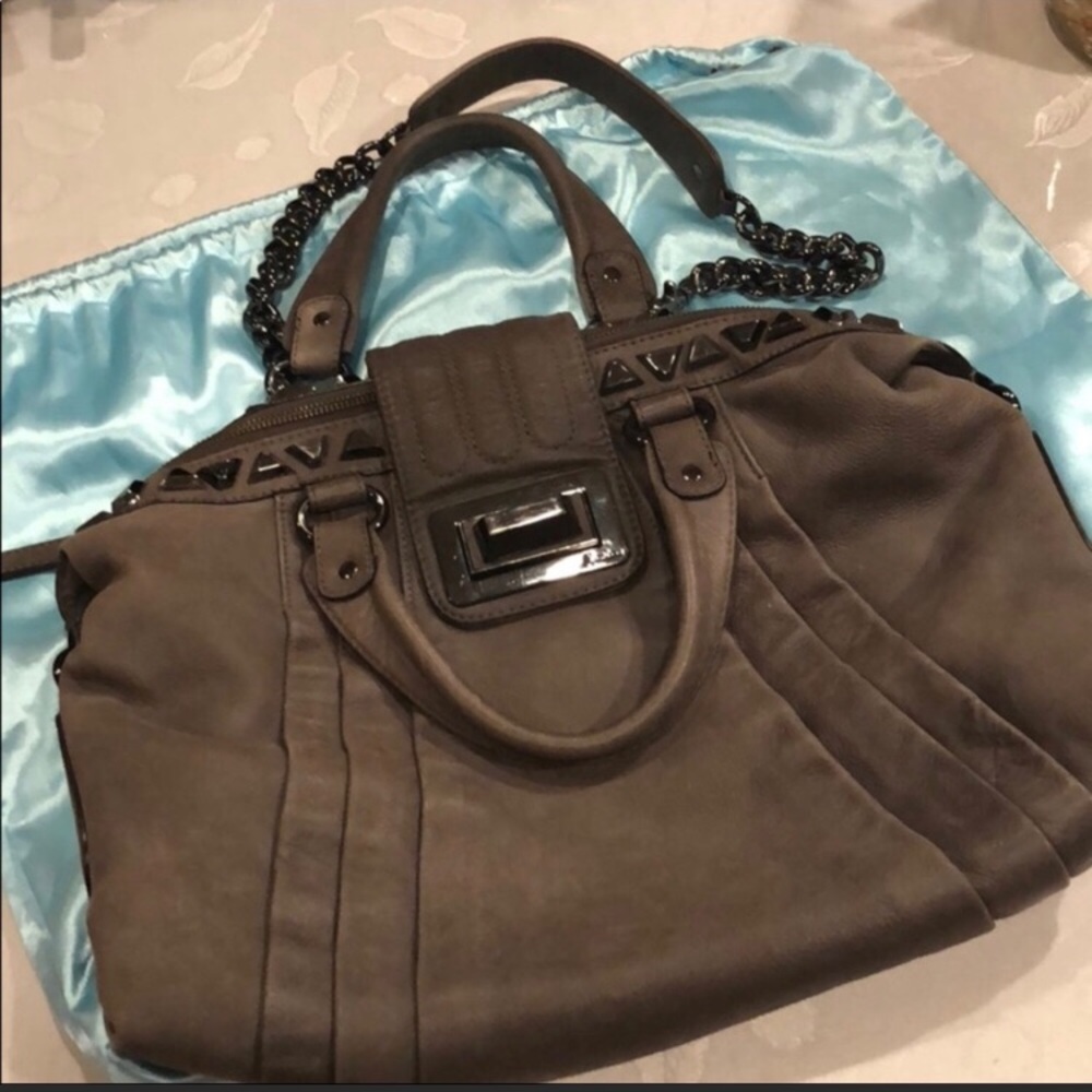 Marciano Guess Handbag, Gray with studs and chains